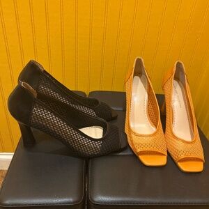 Peep toe shoes